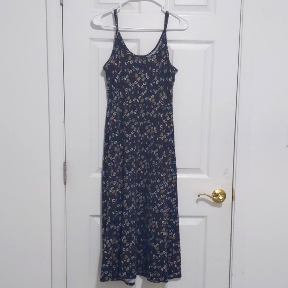 Flower print maxi dress